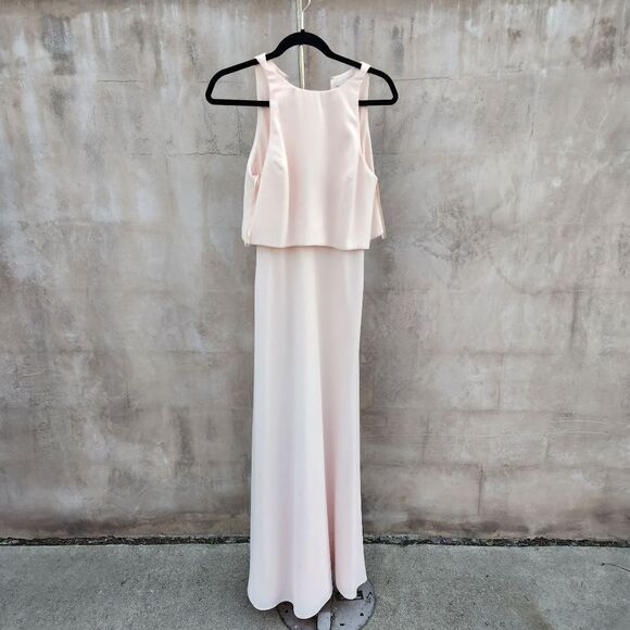 Jill Jill Stuart bhldn anthropologie I've Crepe maxi dress pink - Picture 4 of 11